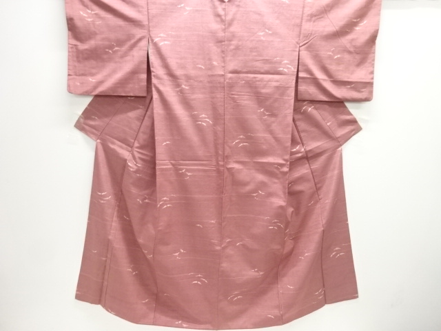 JAPANESE KIMONO / ANTIQUE KIMONO / SILK / TSUMUGI / WOVEN BIRD